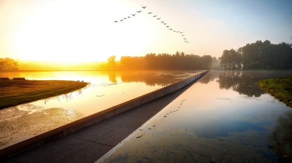 2017_Toerisme Limburg_Cycling through Water_Sunrise view - kopie_2